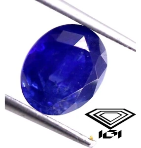 2.19 Ct IGI Certified 100% Natural Blue Sapphire 7x6 mm Loose Oval Cut Gemstone - Picture 1 of 10