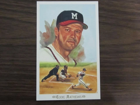 Eddie Mathews Perez Steele Post Card Milwaukee Braves Cover