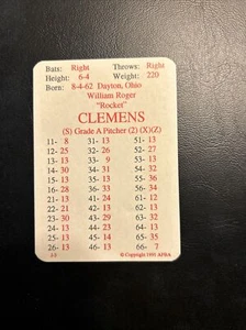 C55b Apba Roger Clemens, Boston Red Sox 1991 - Picture 1 of 2