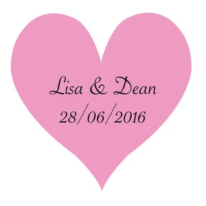 48 x Personalised Wedding Favour Pink HEARTS Invite Seal Stickers Hen Party -502 - Picture 1 of 1