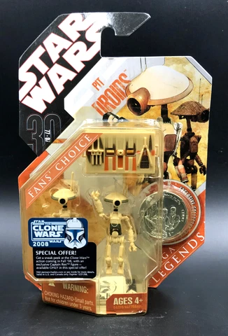 Star Wars 30th Anni. Saga Legends PIT DROIDS Hasbro 2007 New NOC Fan's Choice Cover