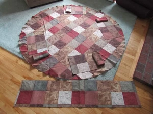 12 Pc Fall Autumn 72" Round Tablecloth 4 Napkins 6 Placemats & Table Runner - Picture 1 of 19