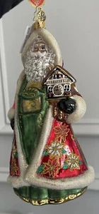 Neu Christopher Radko pünktlich im Weihnachtsstern Santa 1020613 Weihnachtsschmuck 7" - Bild 1 von 11