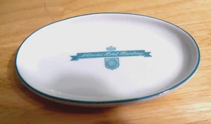 1960'S HUTSCHENREUTHER GELB GERMANY PORCELAIN ATLANTIC HOTEL ROOM SOAP DISH - Picture 1 of 3