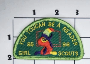 You Toucan Be a Reader 1996 Patch Girl Scouts USA GSUSA Embroidered Iron On - Picture 1 of 1