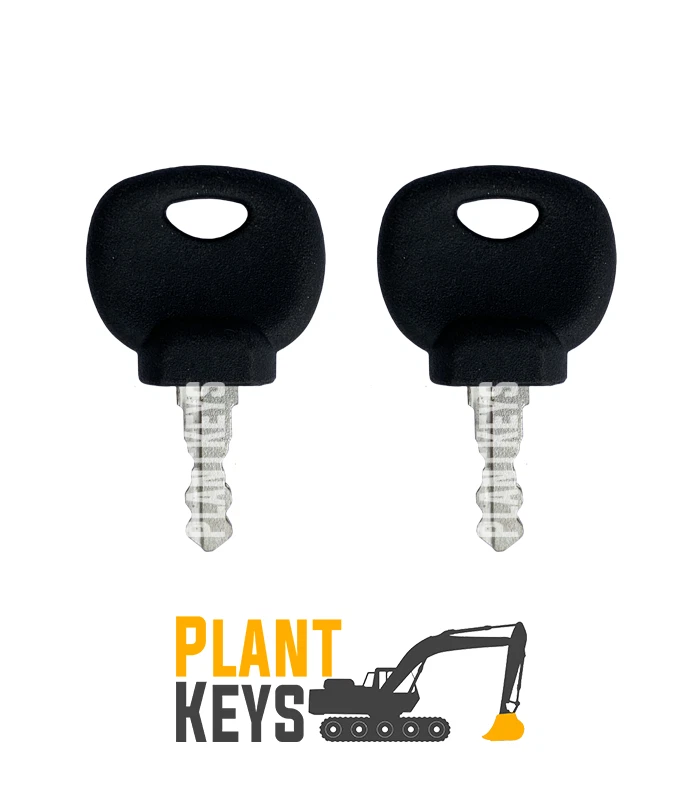 Hamm 14707 Set of 2 Keys Bobcat Forklift Dynapac Gehl SkyTrak Terex Volvo - Image 1 of 1