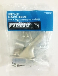 Everbilt Light Duty Handrail Bracket Satin Nickel Finish 206 147 - Picture 1 of 2