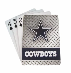 Carte da gioco NFL Dallas Cowboys, nuove (piastra diamante) 52 carte + 2 jolly nuove - Foto 1 di 1