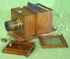 Extremely Rare Davis J. Sliding Box 6 x 6 Wet Plate Camera Mahogany Brass c.1850