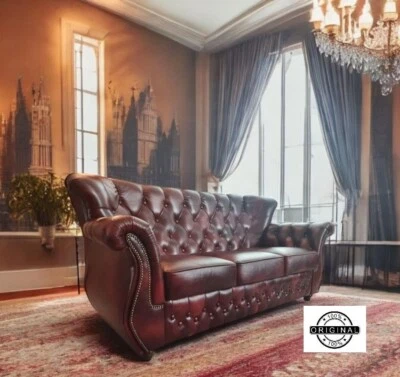 Chesterfield Woburn Hochlehne Sofa – 3-Sitzer Luxusausführung - Bild 1 von 4