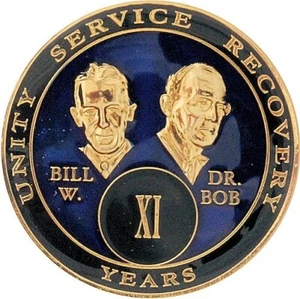 11 Year AA Anniversary Medallion (Tri-Plate) - TRIBBB - Bill & Bob - Picture 1 of 2