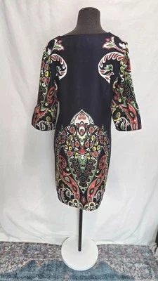 Ann Taylor Women Paisley DRESS Size 8 Medium Groovy Boho Floral  - Image 1 of 4