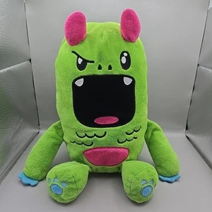 RARE So So Happy 'Tribe' 12" Green Monster Pink Horns Blue Claws Plush - Bild 1 von 9