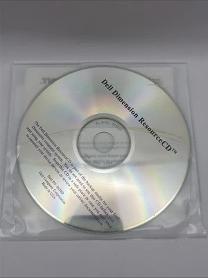 Dell Dimension Resource CD P/N 0628D w/ Instructions Drivers Reinstallation New - Image 1 of 3