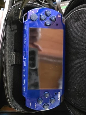 Sony PSP 2000 Metallic Blue Handheld System With Case and Charging Cable - Image 1 of 4