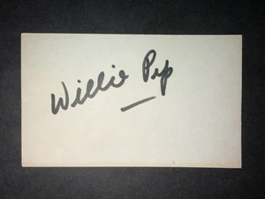 Boxer: Willie Pep, tarjeta firmada 3x5, fallecida en 2006 - Imagen 1 de 1