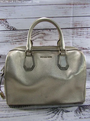 Michael Kors Mercer Women's Gold Leather Satchel Handbag - Image 1 of 4