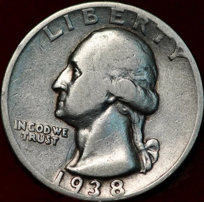 1938-S San Francisco Mint Silver Washington Quarter - Image 1 of 2