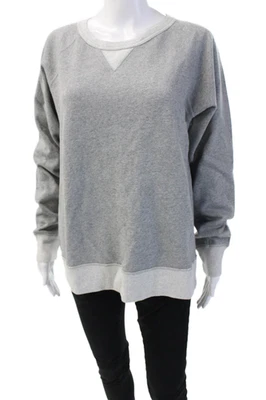 Pulôver feminino J Crew moletom cinza 100% algodão gola redonda tamanho G - Imagem 1 de 4