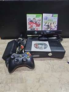 XBOX 360 S Model 1439 Console 250GB w/ 3 Games Kinect & Power Supply Controller - Picture 1 of 9