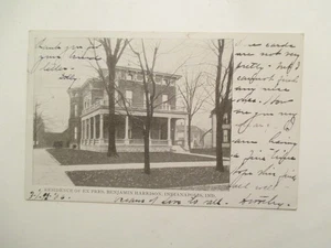 Indianapolis Indiana Postcard Residence Ex Pres Benjamin Harrison 1906 IN - Picture 1 of 2