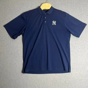 Majestic Men's Nvy Blue MLB New York Yankees Polo Shirt Size XL - Picture 1 of 7