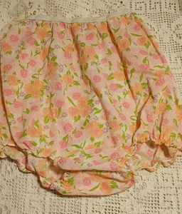 Vintage Panties 60s Flower Power Modest High Waist Bloomers Floral Briefs - Picture 1 of 8