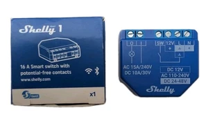 Shelly 1 Gen3 | WiFi Smart Relay Switch with Dry Contacts, 1-Channel 16A |... - Picture 1 of 10