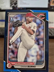 2024 Bowman Draft #BD-55 Chase Burns Blue /150 Reds - Bild 1 von 2
