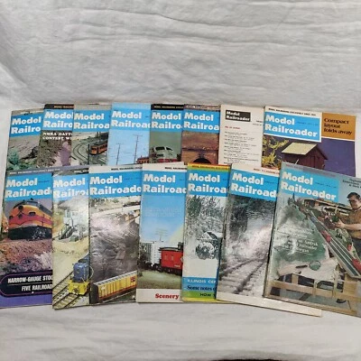 Model Railroader Magazine Vintage Mixed Lot of 15 Magazines 1972 - 1975 - Image 1 of 4