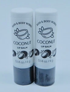 2 BÁLSAMO LABIAL TRANSPARENTE DE COCO BATH & BODY WORKS .14 OZ SELLADO NUEVO - Imagen 1 de 8