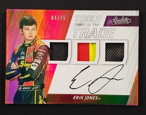 2017 Absolute Erik Jones Tools of the Trade Trio Signature Spectrum Red /25 Auto - Picture 1 of 2