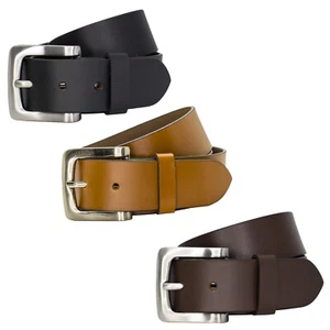 New Genuine Full Grain Leather Belt Mens Jeans Premium Quality - Plain - Picture 1 of 39