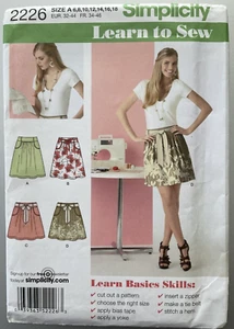 Simplicity Sewing Pattern  #2226,  Size 6-8-10-12-14-16-18,   Misses'  Skirts - Picture 1 of 2