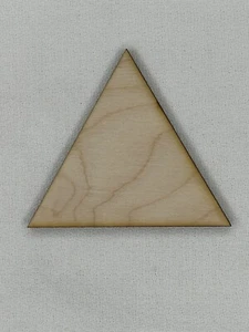 Custom Laser Cut Unfinished Triangle Shape Wood Cutouts - Picture 1 of 2