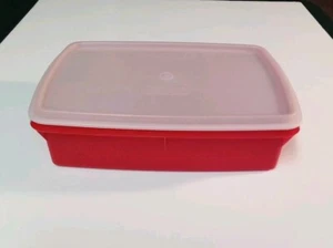 Tupperware Tuppercraft "Stow N Go" Divided Container #767-3 #769-6 Lid #768-4 - Picture 1 of 7