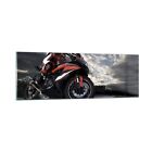 Impression sur Verre 90x30cm Tableaux Image Photo Sport course moto voyage