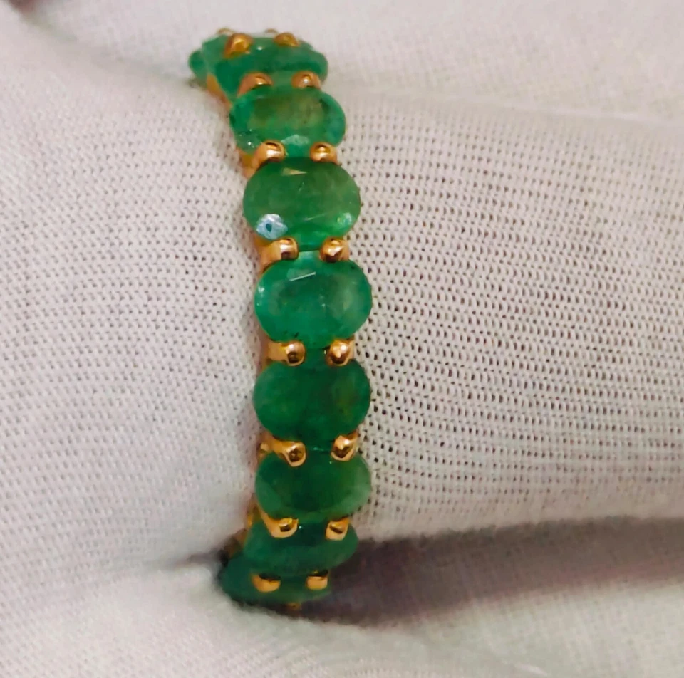 2 Ct Smaragd Hochzeits Prong Ring 14k Massiv Gelbgold - Bild 1 von 4