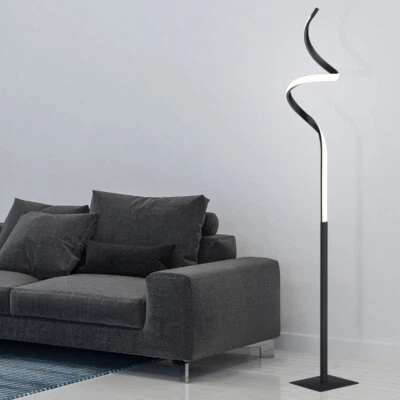 LED Luxus Steh Lampe schwarz matt Wohn Ess Zimmer TOUCH DIMMER Beistell Leuchte - Bild 1 von 4