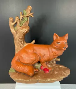 Vintage Ceramichrome Red Fox Hand Painted Figurine - Picture 1 of 8