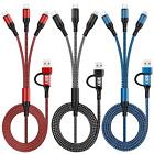 6 in 1 Multi Charging Cable 3Pack 4ft Multi Charger Cable USB A/C to USB C/Mi...