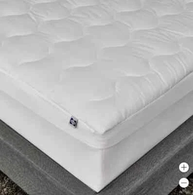 Almohadilla de colchón Sealy Sterling Collection Spa Luxury 400 TC, tamaño queen - blanca Foto 1 de 3