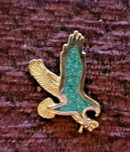 Vintage Metal Eagle with Resin Blue Hat Pin Size 1-1/8" L x 3/4" W - Picture 1 of 1