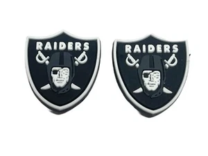 Las Vegas Raiders NFL Football Team Shoes Charms Set Of 2 Clog Sports - Picture 1 of 4