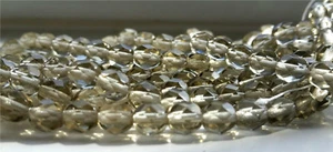  50 Pcs 6mm Czech Fire Polished Round Faceted Glass Beads - BLACK DIAM. - Picture 1 of 2