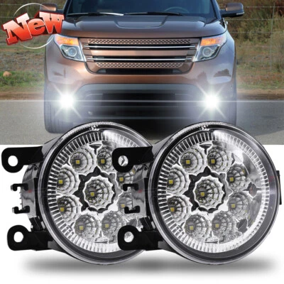 Пара светодиодных противотуманных фар на передний бампер для Ford Explorer 2011-2015 годов выпуска с прозрачной линзой - Изображение 1 из 4