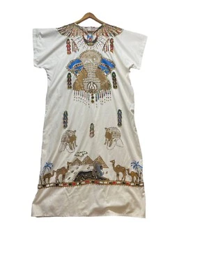 Women's Ancient Egyptian Dress Princess Costume Theater  Vtg  Embellished - Image 1 of 4