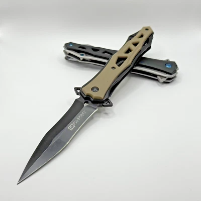 9» копье точка кинжал флиппер складной EDC пружина помощь карманный нож - Изображение 1 из 4