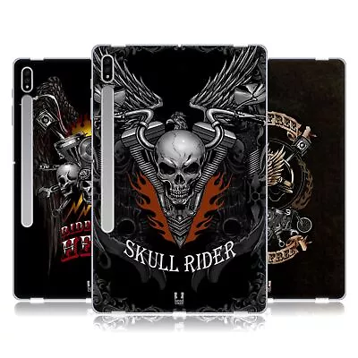 HEAD CASE DESIGNS SKULL BIKERS SOFT GEL CASE FOR SAMSUNG TABLETS 1 - Image 1 of 4