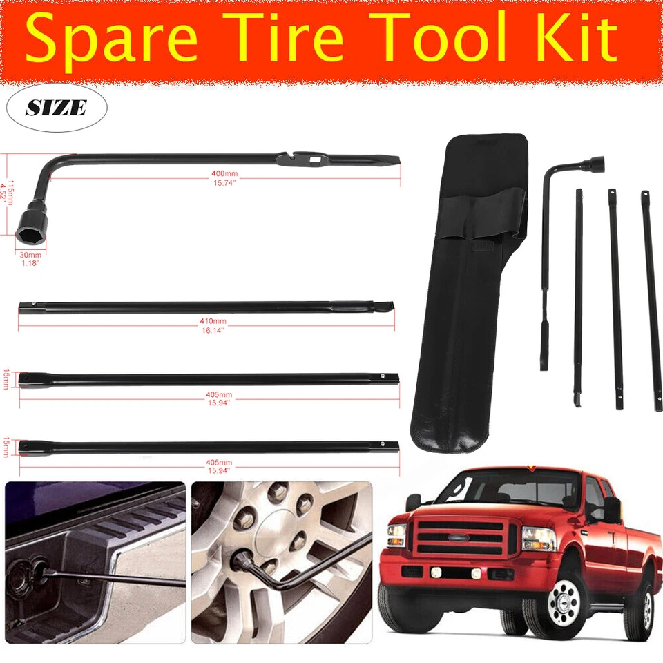 Spare Tire Tool Kit with Case For 99-15 for GMC Sierra 1500 2500 3500 HD Classic - Image 1 of 4